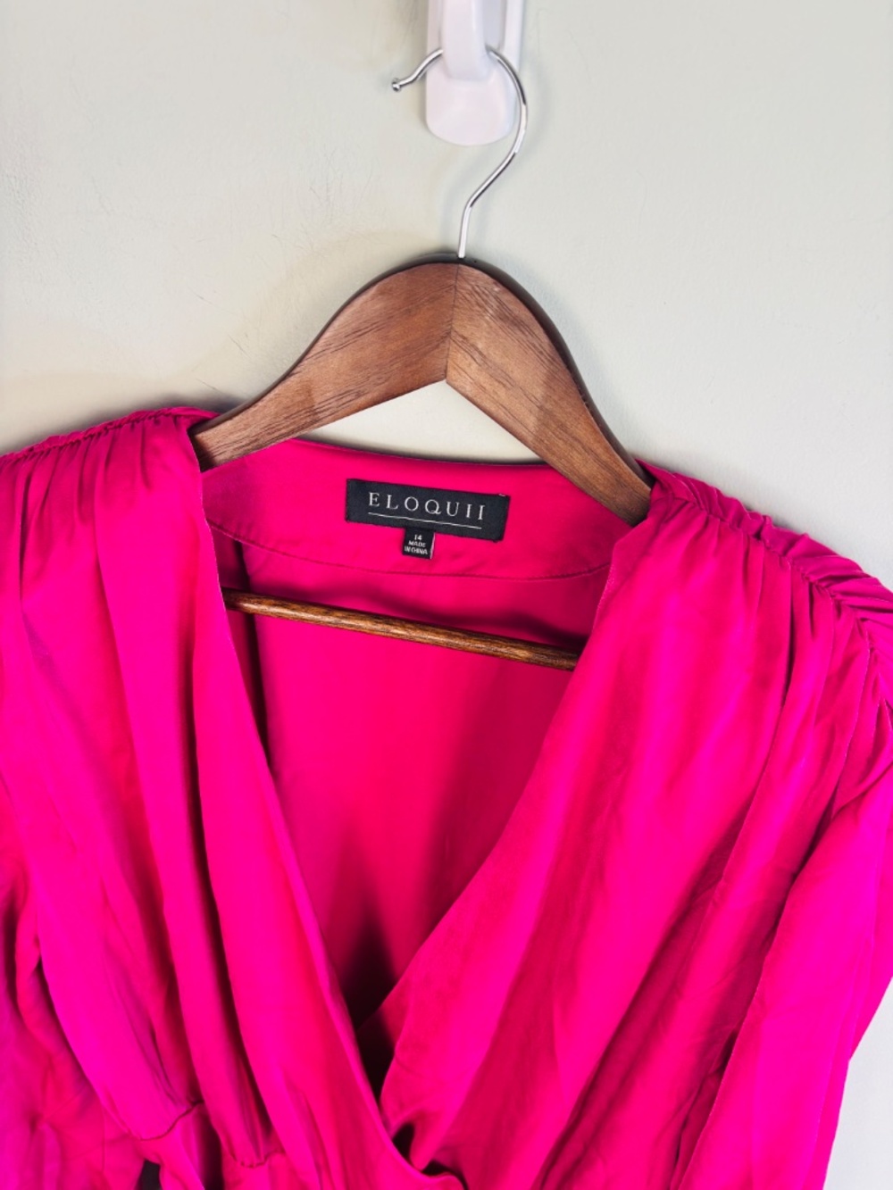 Eloquii Satin Maxi Dress NWT Size 14 - Picture 3 of 4